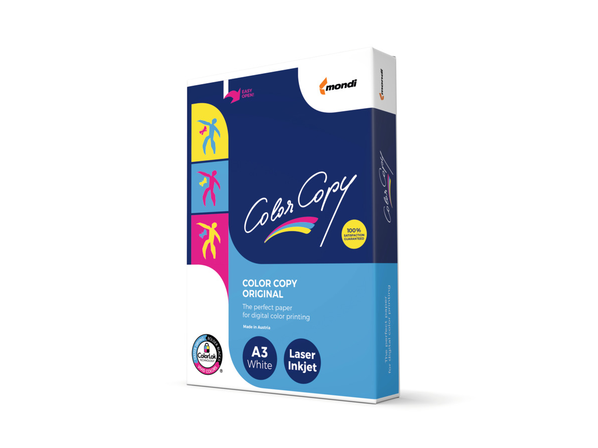 Mondi Kopierpapier Color+, A3, 90g, 2.500 Blatt, Maxi-Box